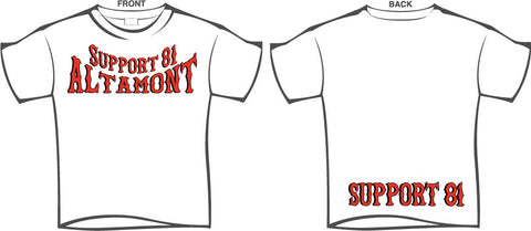 Men's T-Shirt: White W/Support 81 Altamont