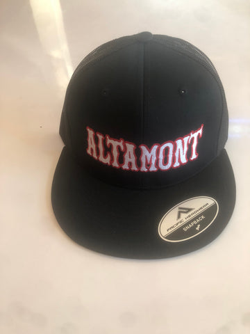 Hat: Altamont Black Trucker Style Snap Back