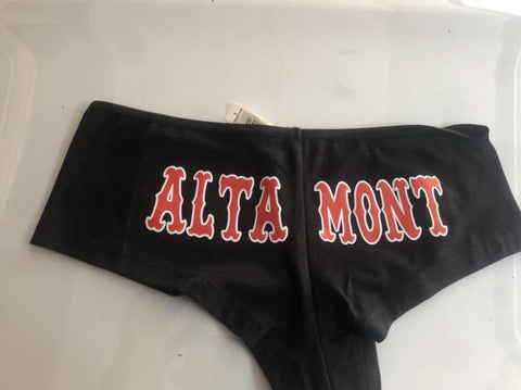Women’s Booty shorts: black w/ Altamont