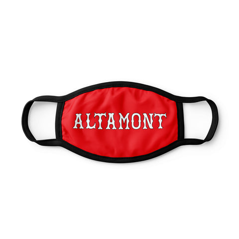 Face mask: Red w/ Altamont